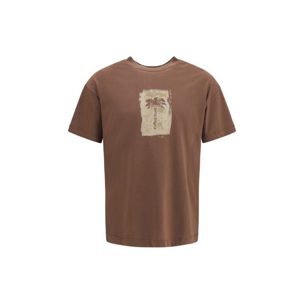 Palm Angels Men Palm Tree Cotton T-Shirt